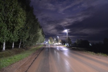 Освещение улицы в пгт Уни, Кировская обл. 